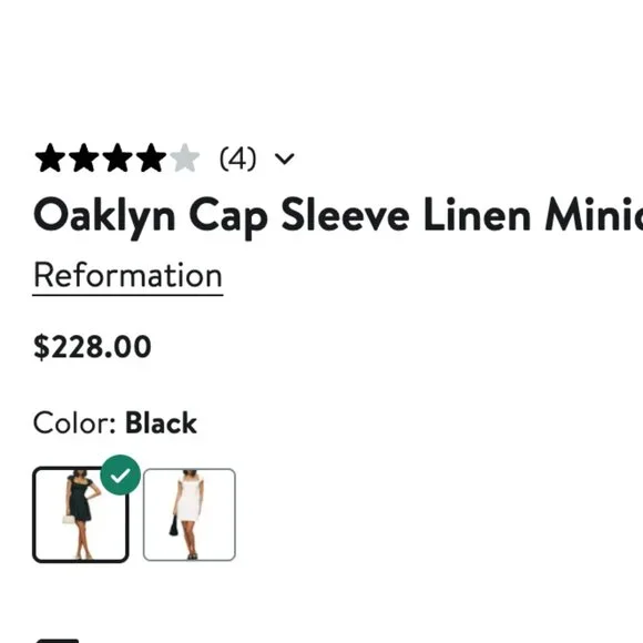 Oaklyn Cap Sleeve Linen Minidress size 2 NWT - Picture 3 of 9